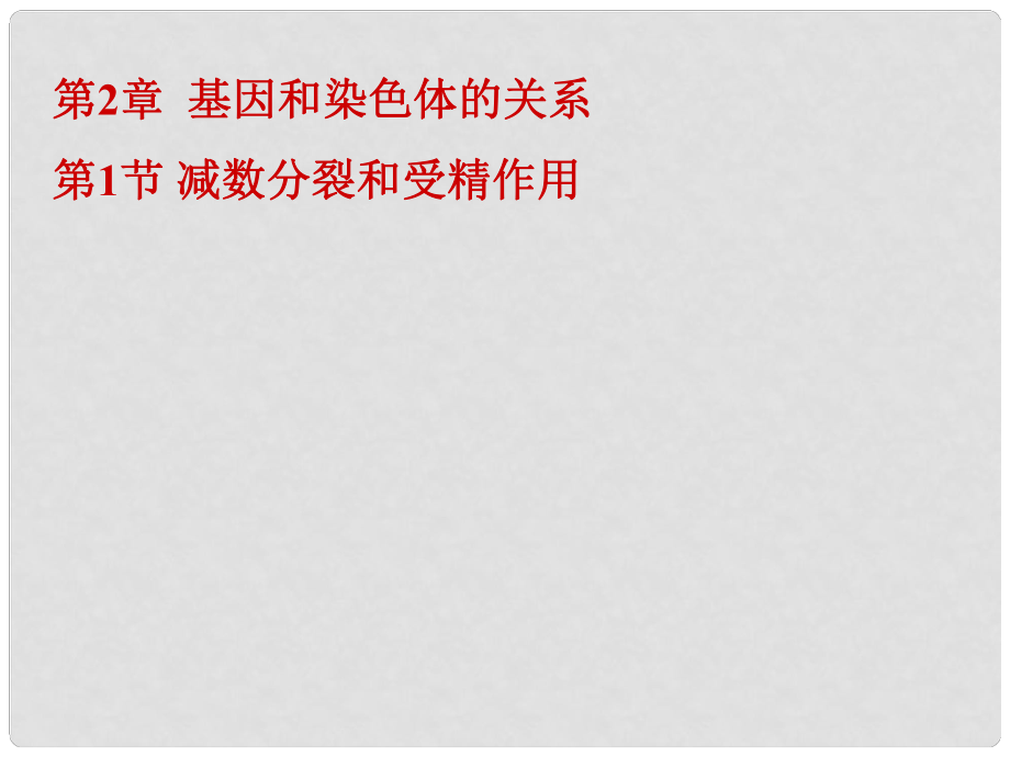 湖南省師大附中高中生物 基因和染色體的關(guān)系課件 新人教版必修2_第1頁