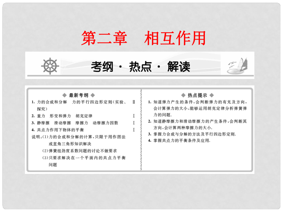 高考物理大一輪361度全程復(fù)習(xí) 相互作用課件_第1頁