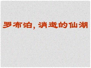 山東省臨沂市蒙陰縣第四中學(xué)八年級(jí)語(yǔ)文下冊(cè) 12《羅布泊 消逝的仙湖》課件 新人教版