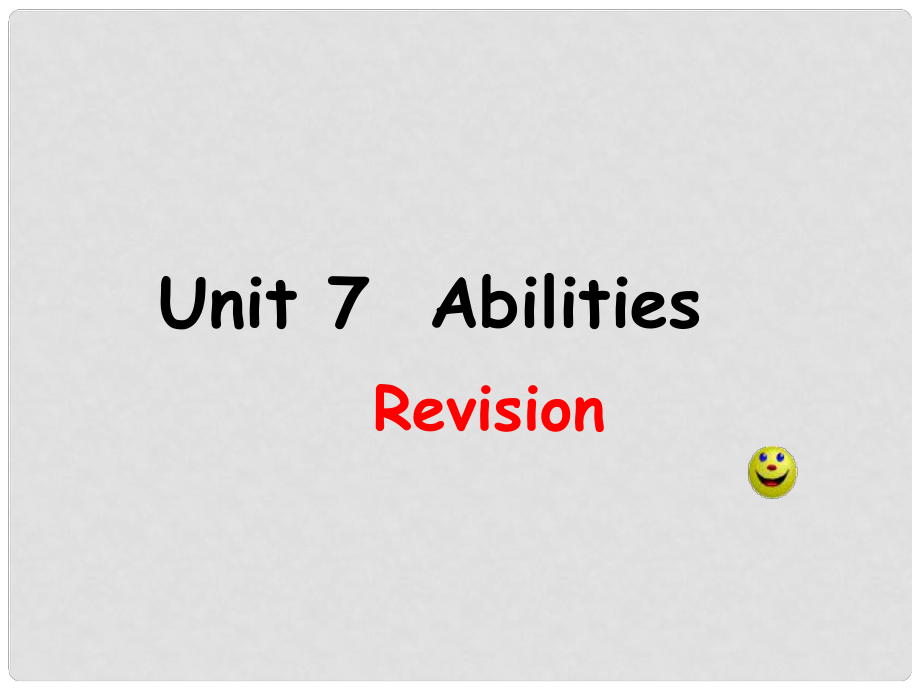 江蘇省永豐初級(jí)中學(xué)七年級(jí)英語(yǔ)下冊(cè) Unit 7 Abilities revision課件 （新版）牛津版_第1頁(yè)