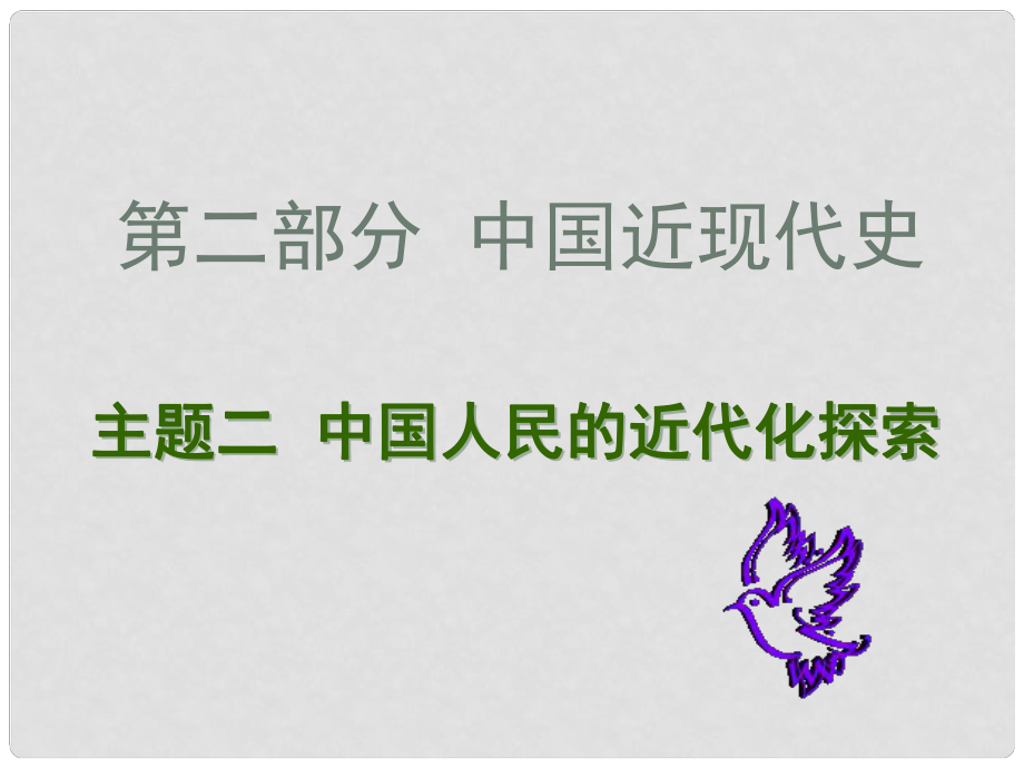 广东省河源市中英文实验学校中考历史专题复习 第二部分 主题二中国人民的近代化探索课件_第1页