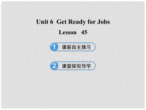 九年級(jí)英語(yǔ)下冊(cè) Unit 6 Get Ready for Jobs Lesson 45課件 冀教版