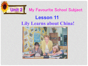 八年級(jí)英語(yǔ)上冊(cè) Unit 2 Lesson 11 Lily Learns about China！課件 冀教版