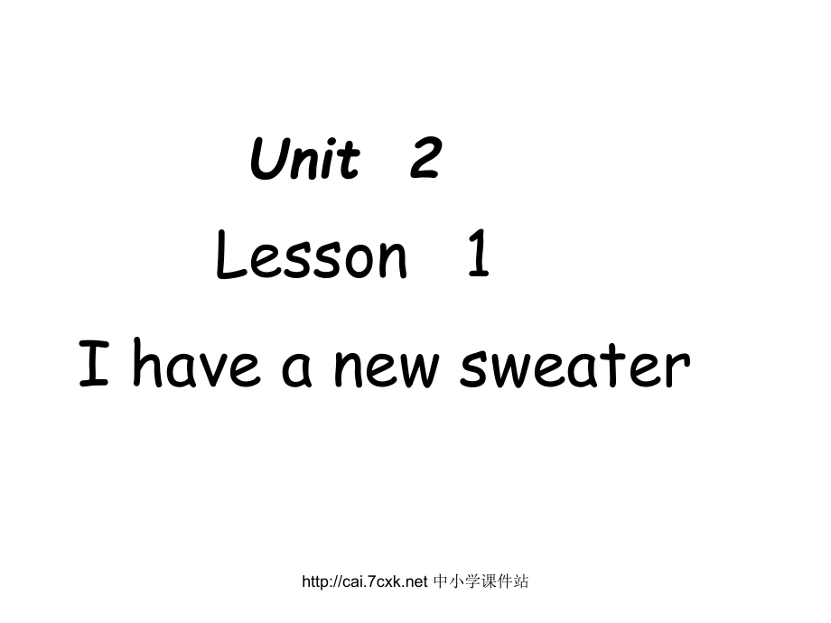 魯科版英語三年級(jí)下冊(cè)Unit 2Lesson 1 I have a new sweater課件6_第1頁