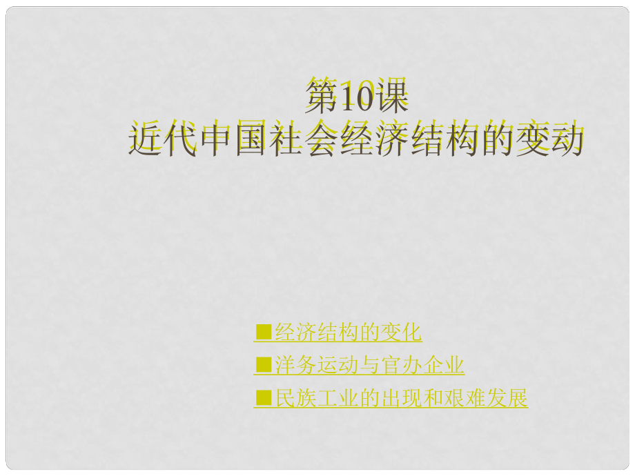 高一歷史必修2 近代中國社會經(jīng)濟結構的變動 課件_第1頁