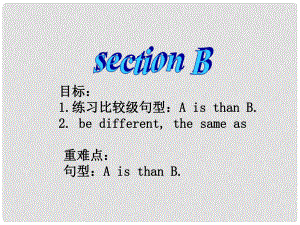 八年級英語Unit6 I am more outgoing than my sister Section B 1課件新人教版