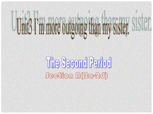 山東省鄒平雙語(yǔ)學(xué)校八年級(jí)英語(yǔ)上冊(cè) Unit 3 I’m more outgoing than my sister（第2課時(shí)）課件 人教新目標(biāo)版