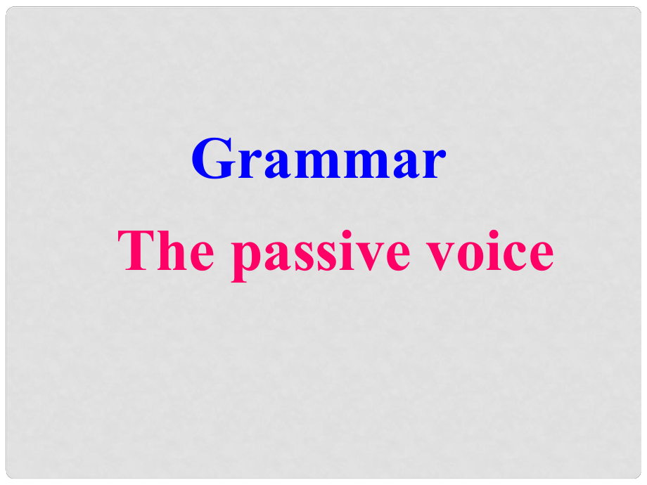 河南省長垣縣第十中學(xué)高中英語 Unit 2 The Olympic Games Grammar課件 新人教版必修2_第1頁