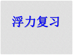 山東省濱州市鄒平實驗中學(xué)九年級物理全冊 浮力復(fù)習(xí)課件 新人教版