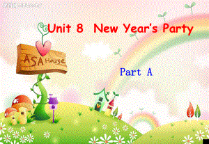 陜旅版小學(xué)英語六年級上冊Unit 8New Year’s party課件3