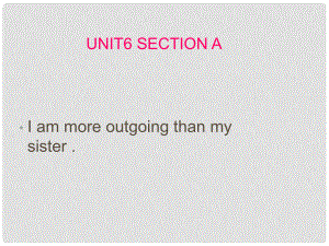 八年級英語Unit6 I am more outgoing than my sister Section A 2課件新人教版