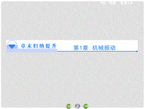 高中物理 第1章《機(jī)械振動(dòng)》章末歸納提升課件 滬科版選修34
