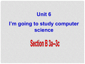 天津市東麗區(qū)徐莊子中學(xué)八年級(jí)英語上冊(cè) Unit 6 I’m going to study computer science Section B(3a3c)課件 （新版）人教新目標(biāo)版