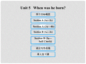 七年級英語下冊 Unit 5 When was he born課件 魯教版