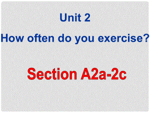 天津市東麗區(qū)徐莊子中學(xué)八年級(jí)英語(yǔ)上冊(cè) Unit 2 How often do you exercise？Section A 2a2c課件 （新版）人教新目標(biāo)版