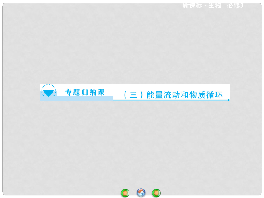 高中生物 專題歸納 能量流動和物質(zhì)循環(huán)課件 新人教版必修3_第1頁