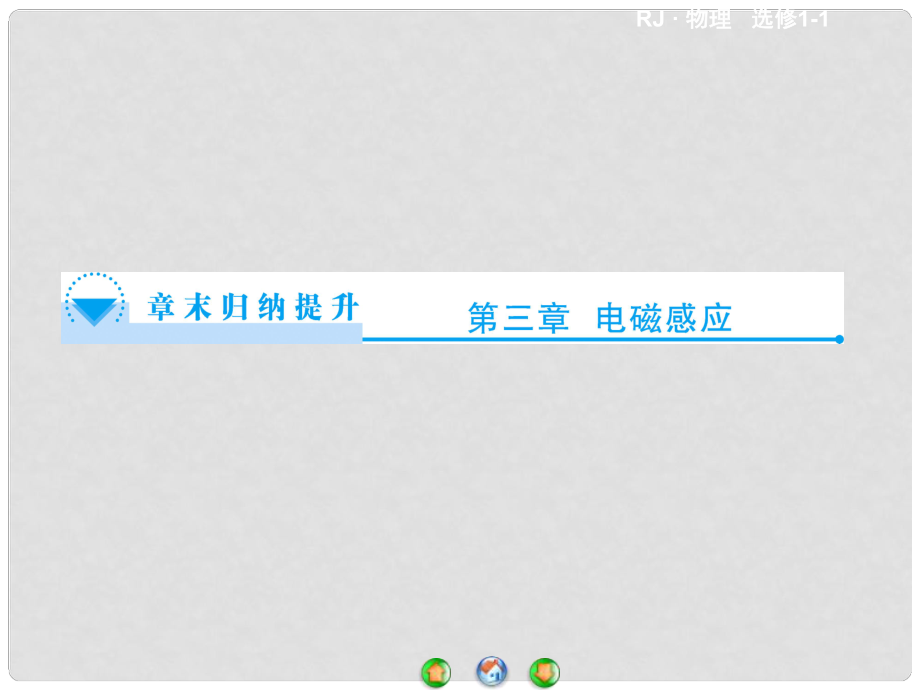 高中物理 第3章 電磁感應(yīng)章末歸納提升課件 新人教版選修11_第1頁