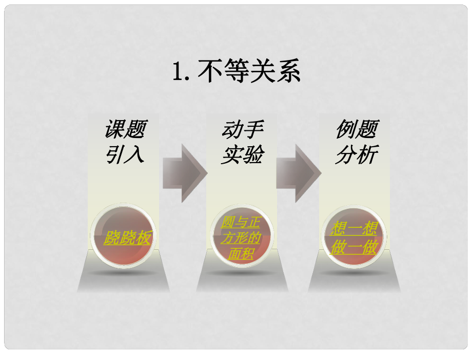 八年级数学下册 不等关系课件 浙教版_第1页