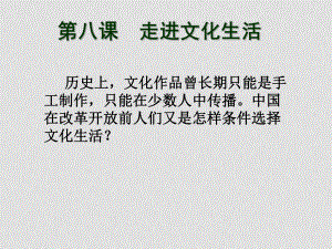 廣東省饒平二中高二政治《文化生活》第八課色彩斑斕的文化生活 課件人教版必修二