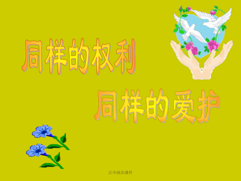 八年級(jí)政治下冊 同樣的權(quán)利 同樣的愛護(hù) ppt_第1頁