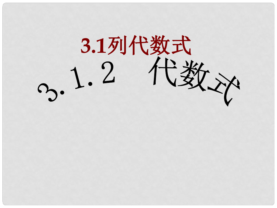 湖南省耒陽市七年級數(shù)學(xué) 代數(shù)式課件_第1頁