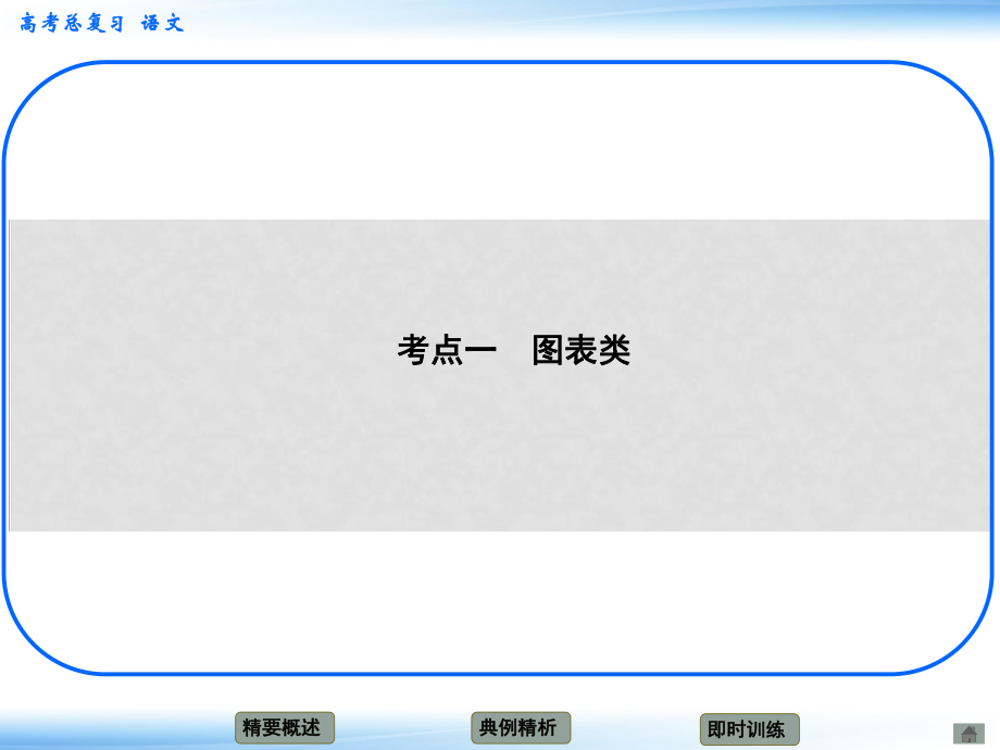 高考語文新一輪總復(fù)習(xí)考點(diǎn)突破 第十四章 圖文轉(zhuǎn)換考點(diǎn)一 圖表類課件_第1頁