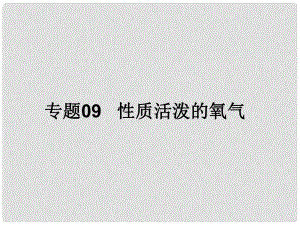 中考化學備考 專題09 性質活潑的氧氣課件