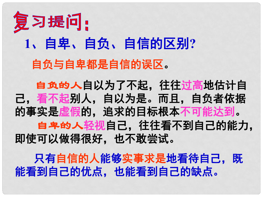 七年級政治下冊 第一單元 第二課 第2課時(shí) 自信是成功的基石課件 新人教版_第1頁