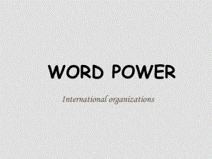 七年級英語Unit4 Helping people around the worldWord power(ppt)牛津版選修六