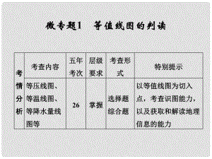 高考地理一輪總復(fù)習(xí) 微專題1 等值線圖的判讀課件 新人教版