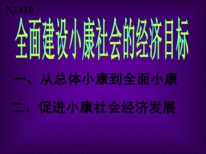 高一政治必修1 小康社會的經(jīng)濟(jì)建設(shè) 課件