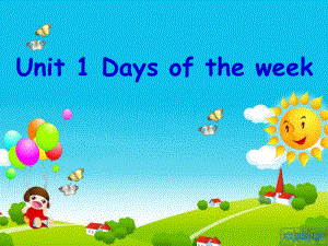 閩教版英語四下Unit 1Days of the weekPart A課件1