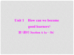 九年級英語全冊 Unit 1 How can we become good learners 第1課時(Section A 1a—3b)課件 （新版）人教新目標(biāo)版