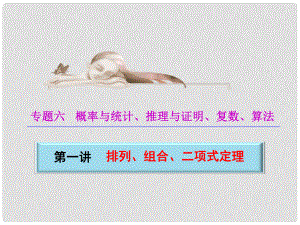 高三數學二輪收尾復習 專題六 第一講 排列、組合、二項式定理課件 理 新人教A版