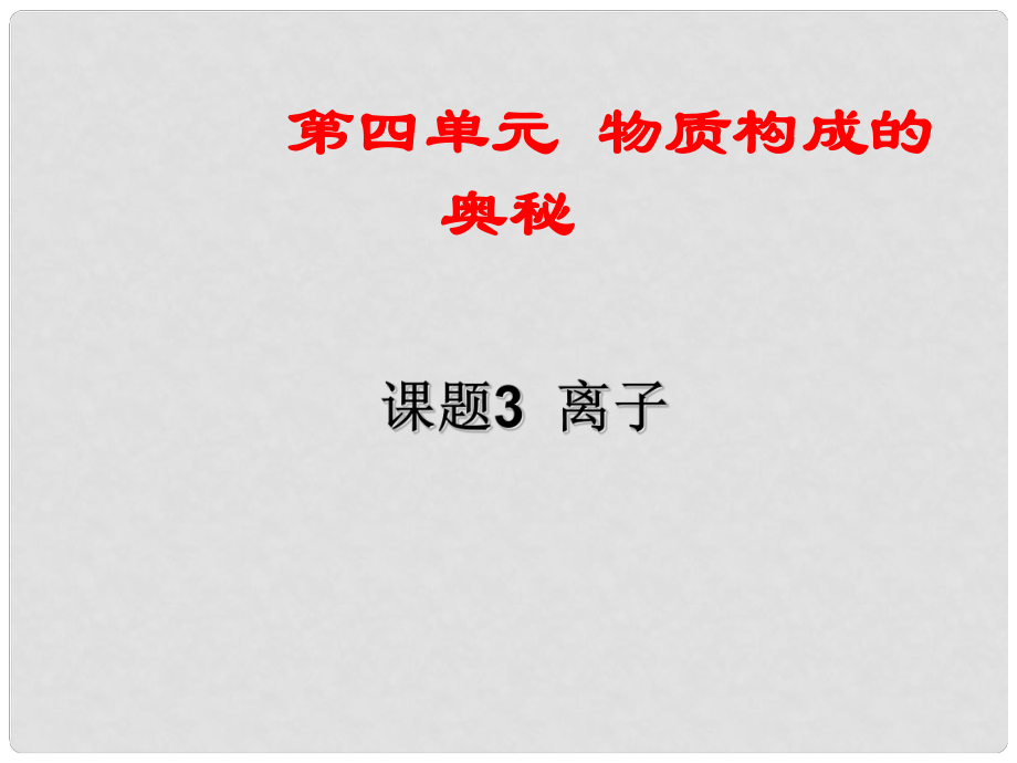 河南省洛陽市下峪鎮(zhèn)初級(jí)中學(xué)九年級(jí)化學(xué)上冊(cè)《第四單元 課題3 離子》課件3 新人教版_第1頁