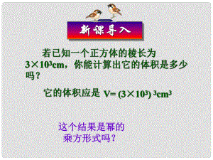 安徽省安慶市桐城呂亭初級中學(xué)八年級數(shù)學(xué)上冊 積的乘方課件 新人教版