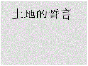 安徽省滁州二中七年級(jí)語文下冊(cè)《第9課 土地的誓言》課件 新人教版