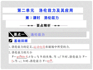 高考物理第一輪復習課件：第八章 磁 場 第3課時 洛倫茲力 （35張）人教版