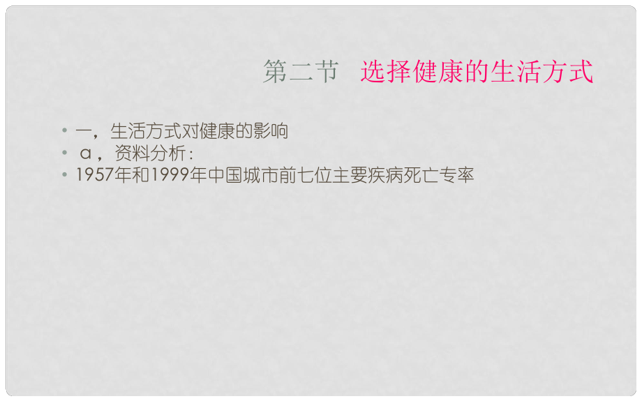 八年級生物下冊 選擇健康的生活方式課件 人教新課標(biāo)版_第1頁