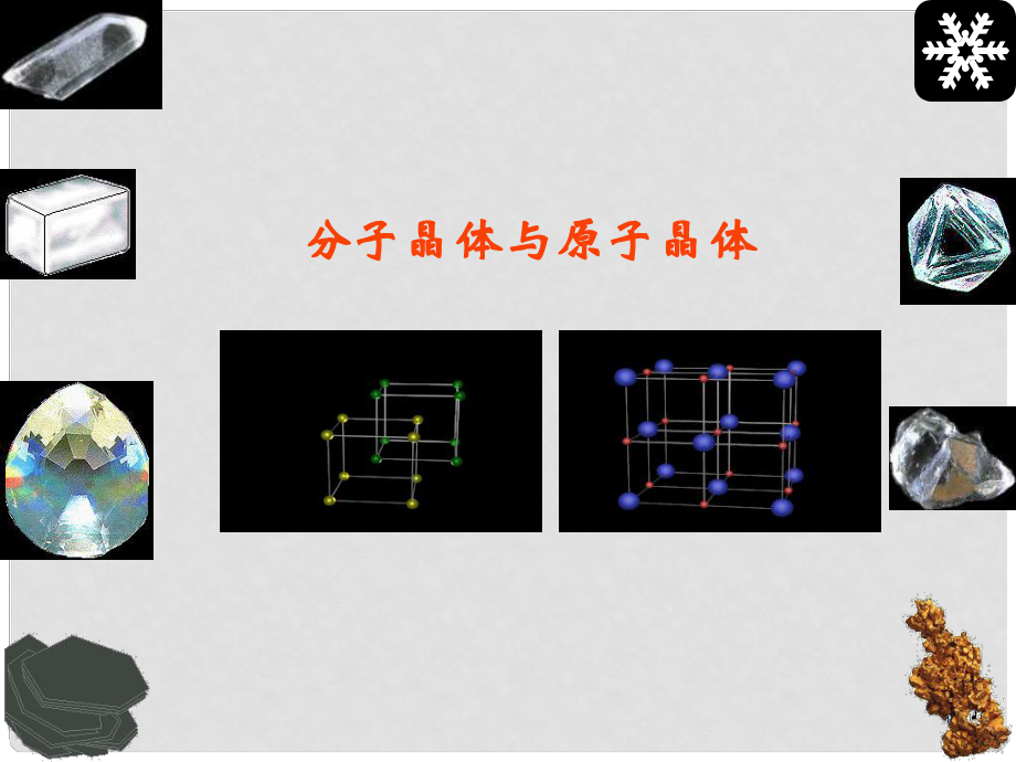 高中化學(xué)分子晶體與原子晶體1 課件人教版選修三_第1頁(yè)