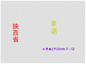 陜西省中考英語 課時(shí)備考沖刺復(fù)習(xí) 七下 Units 712課件