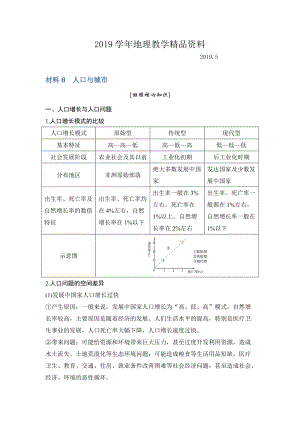 地理創(chuàng)新設計二輪專題復習全國通用文檔：第四部分 考前靜悟材料 材料8 Word版含答案