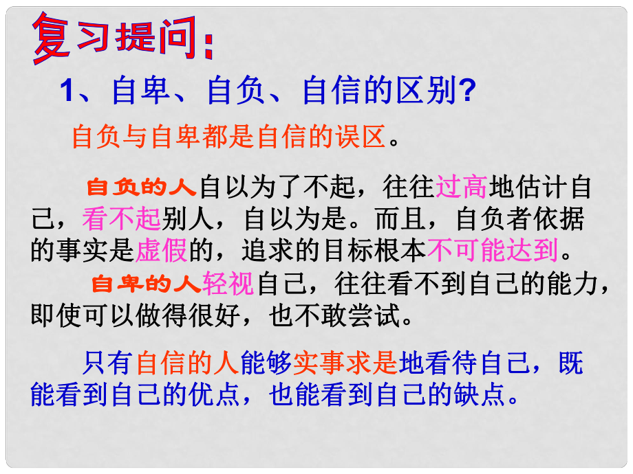 七年級(jí)政治下冊(cè) 第二課第二框 自信是成功的基石課件 新人教版_第1頁(yè)