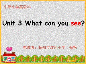 二年級英語下冊 Unit 3 What can you see課件 蘇教版