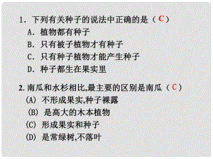 浙江省衢州市石梁中學(xué)七年級科學(xué)上冊 2.5 常見的植物（第2課時）課件 浙教版