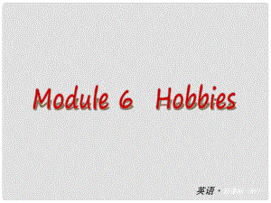 中考英語 八下 Module 6 Hobbies課件 （新版）外研版