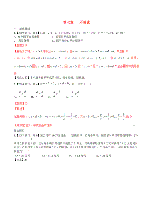 【備戰(zhàn)】四川版高考數(shù)學(xué)分項(xiàng)匯編 專題7 不等式含解析理