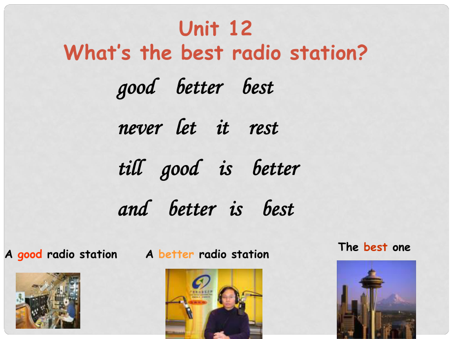 八年級英語下冊 Unit 12 What’s the best radio station課件 人教新目標(biāo)版_第1頁