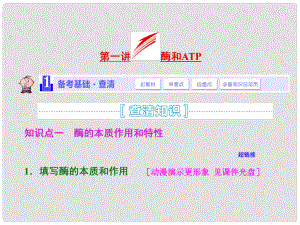 高考生物大一輪復(fù)習(xí) 第三單元 第一講 酶和ATP課件 新人教版必修1