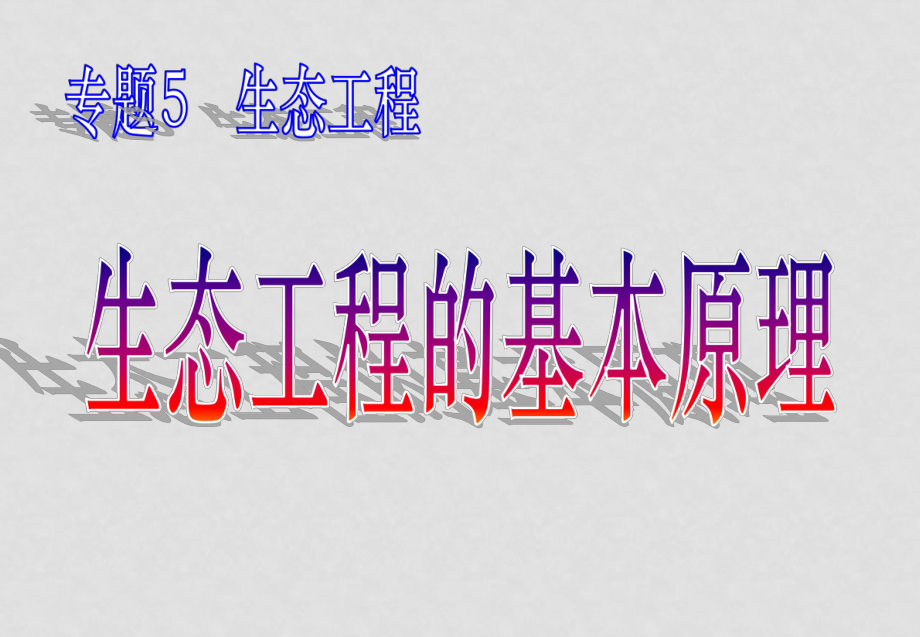 08年江蘇生物生態(tài)工程的基本原理PPT 人教版選修3_第1頁